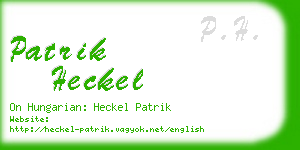 patrik heckel business card